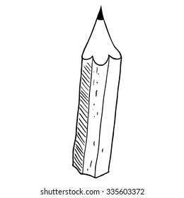 Simple Black White Pencil Cartoon Stock Illustration 335603372 ...