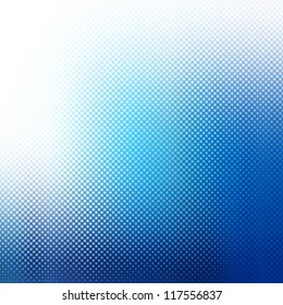 Simple blue background with dots and squares. Illustration.