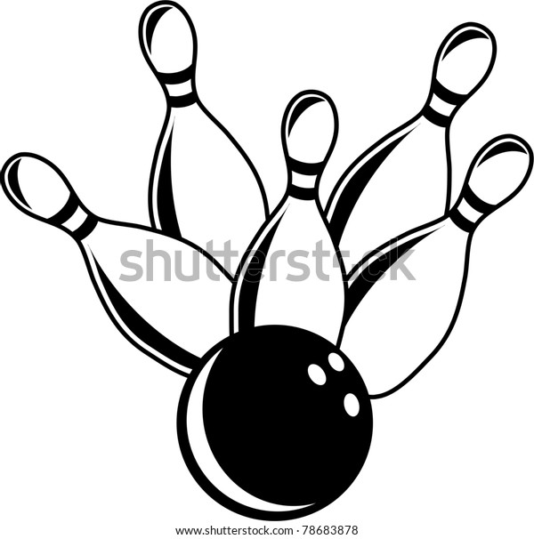 Simple Bold Black White Illustration Ten Stock Illustration 78683878