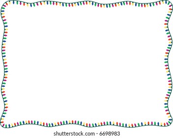 Simple Border Multi Colored Christmas Lights Stock Illustration 6698983 ...