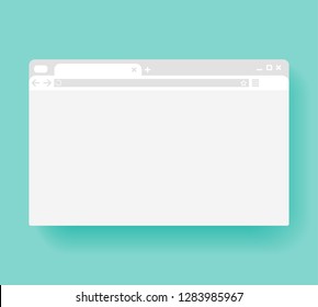 Simple browser window. Browser search. Flat illustration