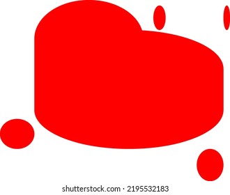 Simple Bubble Red Heart Bitmap