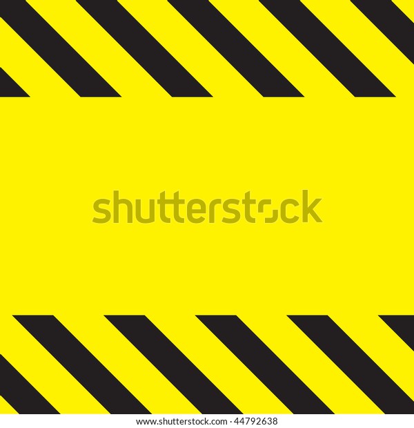 Simple Caution Construction Background Stripes On Stock Illustration ...