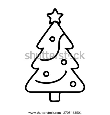 A simple Christmas tree with a star and minimal decor.