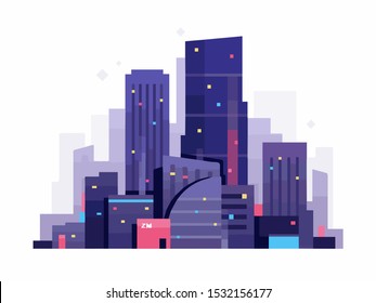 Simple City Skyline Building Illustration Stock Illustration 1532156177 ...