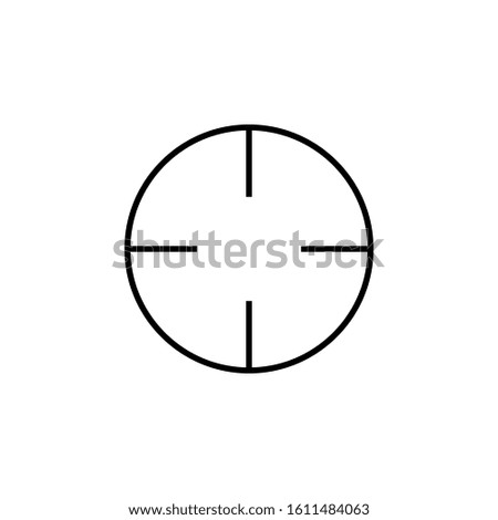 Simple collimator sight sniper scope crosshairs icon