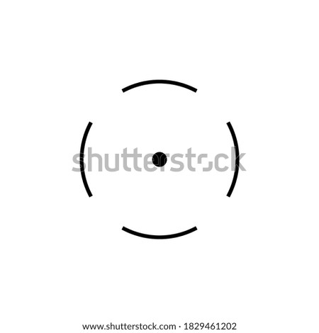 Simple collimator sight sniper scope crosshairs icon