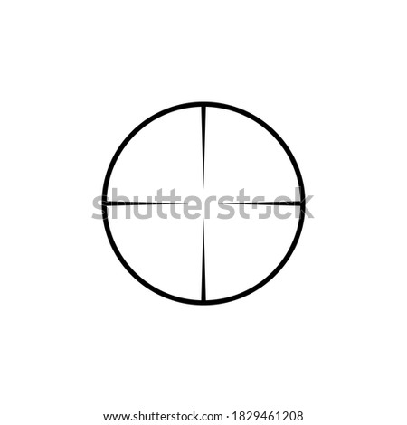 Simple collimator sight sniper scope crosshairs icon