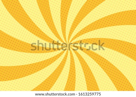 Simple comic book background. Swirl and halftone pattern in retro pop art style