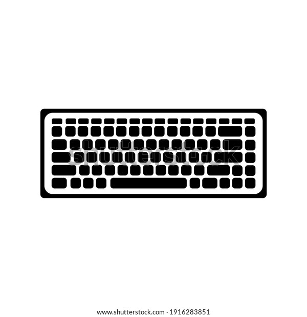 Simple Computer Keyboard Icon Black Style Stock Illustration 1916283851 ...