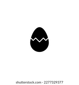 Simple cracked egg icon design