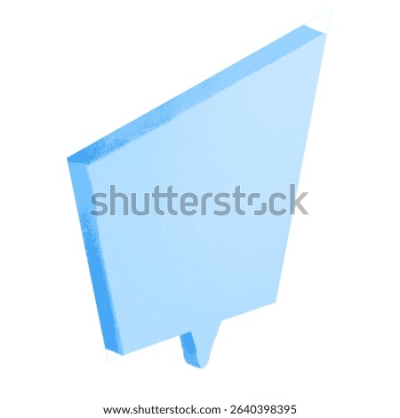 Simple and cute blue speech bubbles