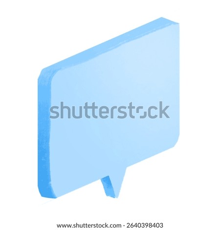 Simple and cute blue speech bubbles