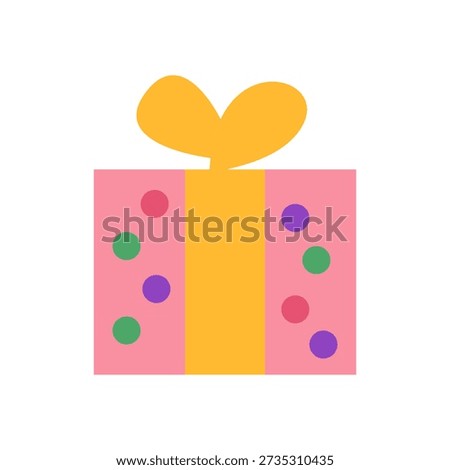 Simple elegant gift icon design, luxury present box for premium and formal occasions, isolated on white background.
