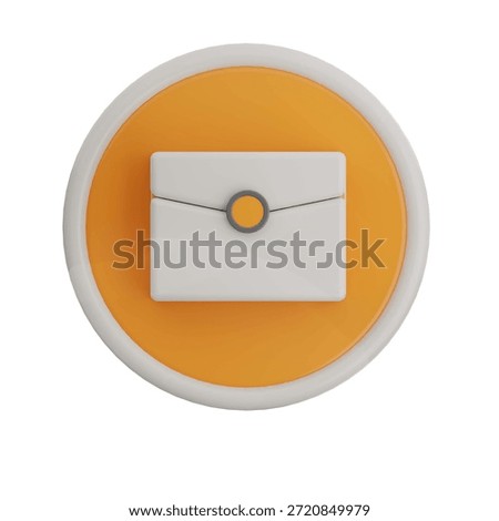 Simple envelope icon representing email, messaging, or communication in user interfaces and digital design.