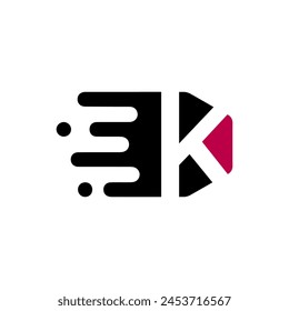 A simple flat logo of letter k in fast motion for delivery service company logo
 - Powered by Shutterstock