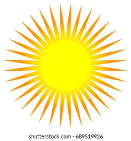Simple Flat Sun Clipart Sun Icon Stock Illustration 689519926 ...