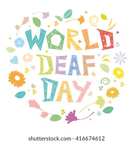 A Simple Floral Illustration To Observe World Deaf Day