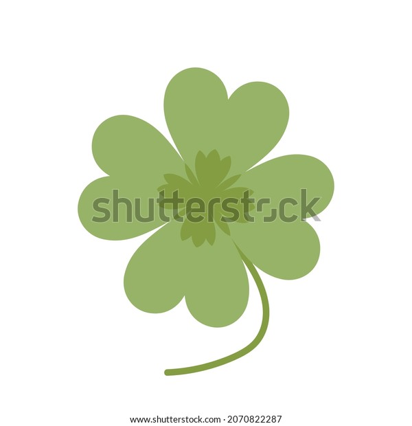 Simple four leaf clover\
clipart