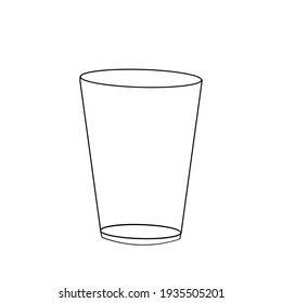 Simple Glass Drawing Without Water Stock Illustration 1935505201 ...