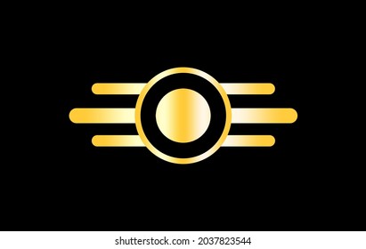 A Simple Golden Vault Logo.
