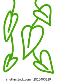 Simple Green Leafy Vine Design