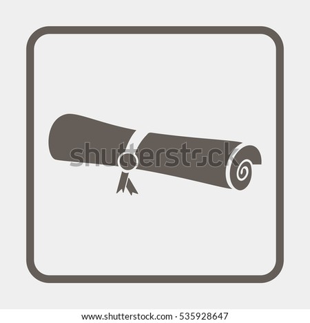 Simple icon diploma.
