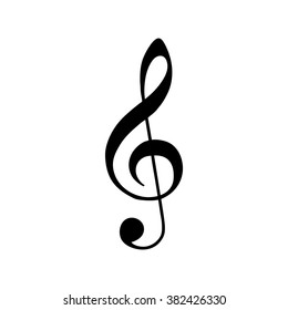 Treble Clef Isolated On White Background Stock Vector (Royalty Free ...