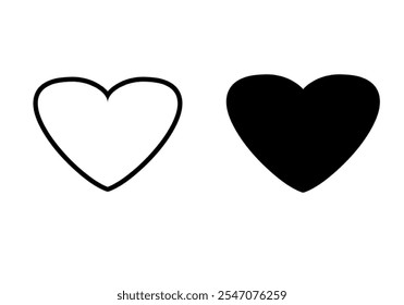 "Simple illustration of a block heart and a white heart, symbolizing love and contrast. Minimalist design perfect for creative projects, social media, and graphic design applications - Powered by Shutterstock