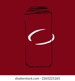 Simple illustration of one dr.pepper