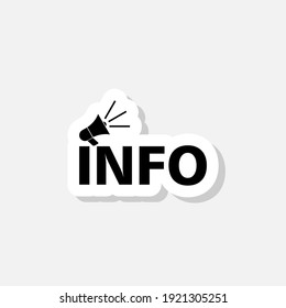 Simple Info Word Sticker Icon