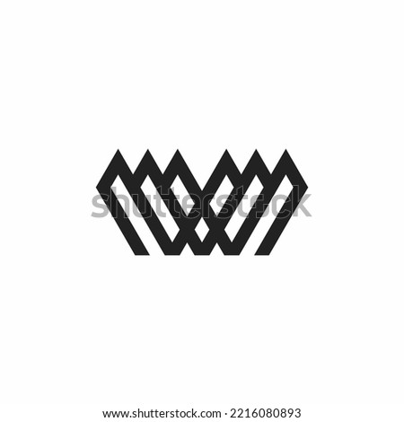 simple initial W logo in black and white
