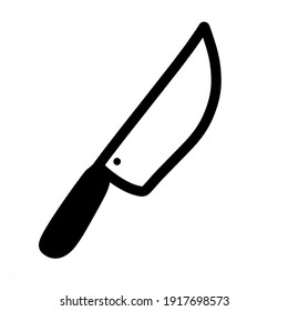 A Simple Knife With Outline