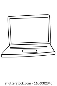 Simple Laptop Illustration Stock Illustration 1106082845 | Shutterstock