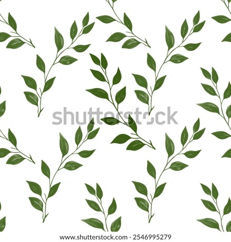 Simple Leaves Seamless Pattern Design