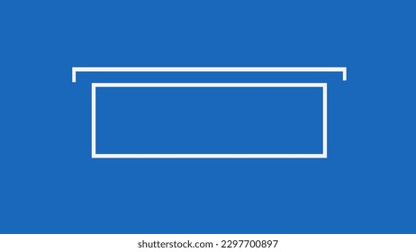 Simple line creating a rectangle animation. Logo name or title reveal animation template expanding and vanishing lower third animation. Trendy corporate colors. 

