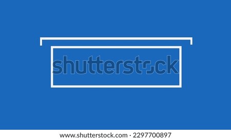 Simple line creating a rectangle animation. Logo name or title reveal animation template expanding and vanishing lower third animation. Trendy corporate colors. 
