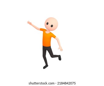 Simple Male Character Floating Air 3d Stock Illustration 2184842075 ...