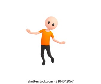 Simple Male Character Flying Air 3d Stock Illustration 2184842067 ...