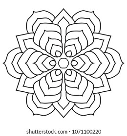 Simple Mandalas Easy Mandala Beginner Seniors Stock Illustration ...