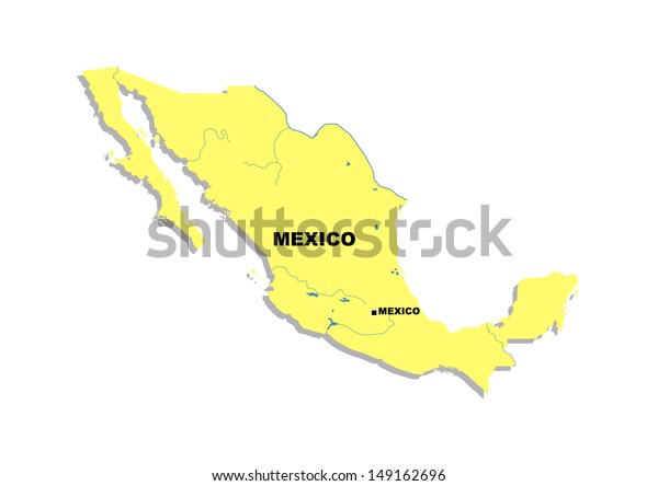 Simple Map Mexico Stock Illustration 149162696