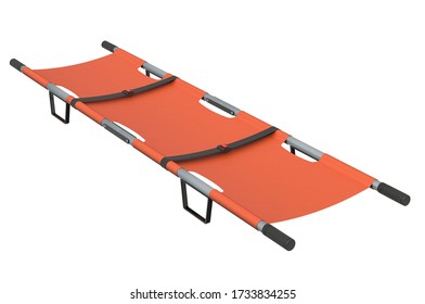 Simple medical stretcher, 3D rendering isolated on white background
