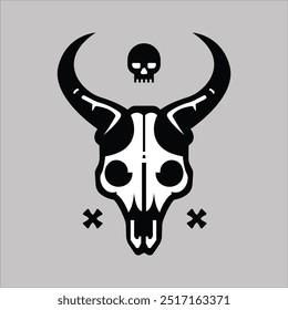 Simple minimalistic skull animal flat icon - Powered by Shutterstock