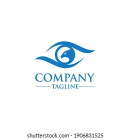 simple and modern logo eagle eye with eagle inside the outline of the eye, very suitable for your
