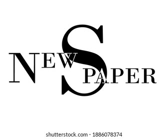 Simple Newspaper Logo Template Design Stock Illustration 1886078374 ...