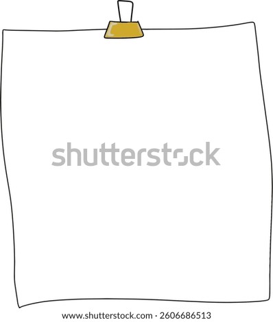 a simple note held with tongs