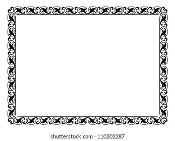 Vector Calligraphy Ornamental Decorative Frame Stock Vector (Royalty ...