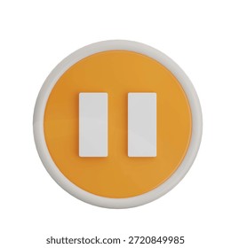 Simple pause icon representing media control, suitable for digital interfaces and multimedia applications.