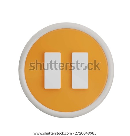 Simple pause icon representing media control, suitable for digital interfaces and multimedia applications.