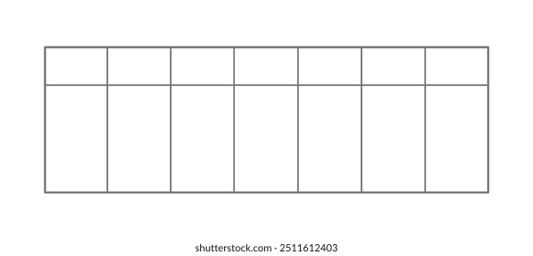 Simple planner layout with seven sections for organization and scheduling. Illustration - Powered by Shutterstock